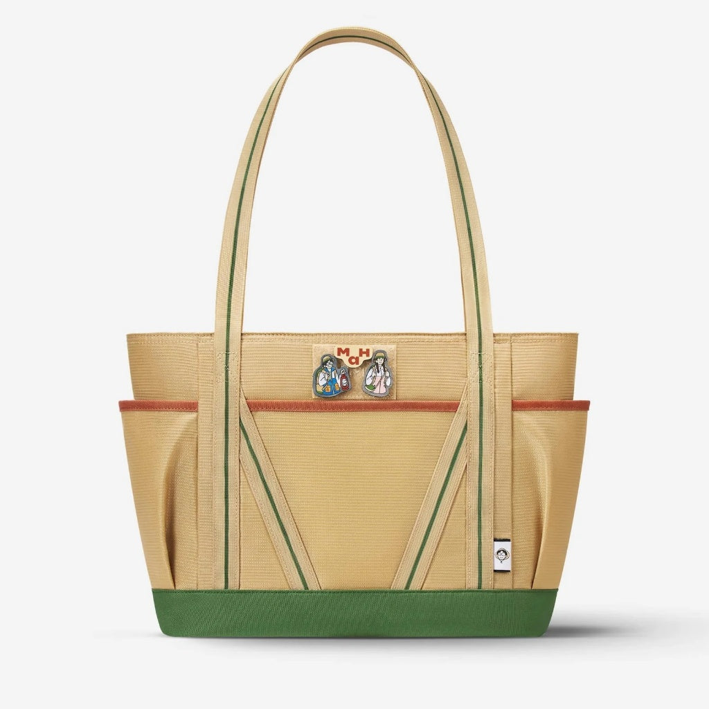 MAH Tour Tote กระเป๋าโท้ท กระเป๋าสะพายไหล่ น้ำหนักเบา ผ้ากันน้ํา 15 นิ้ว (กระเป๋าสะพายข้าง จุเยอะ) สีดำ