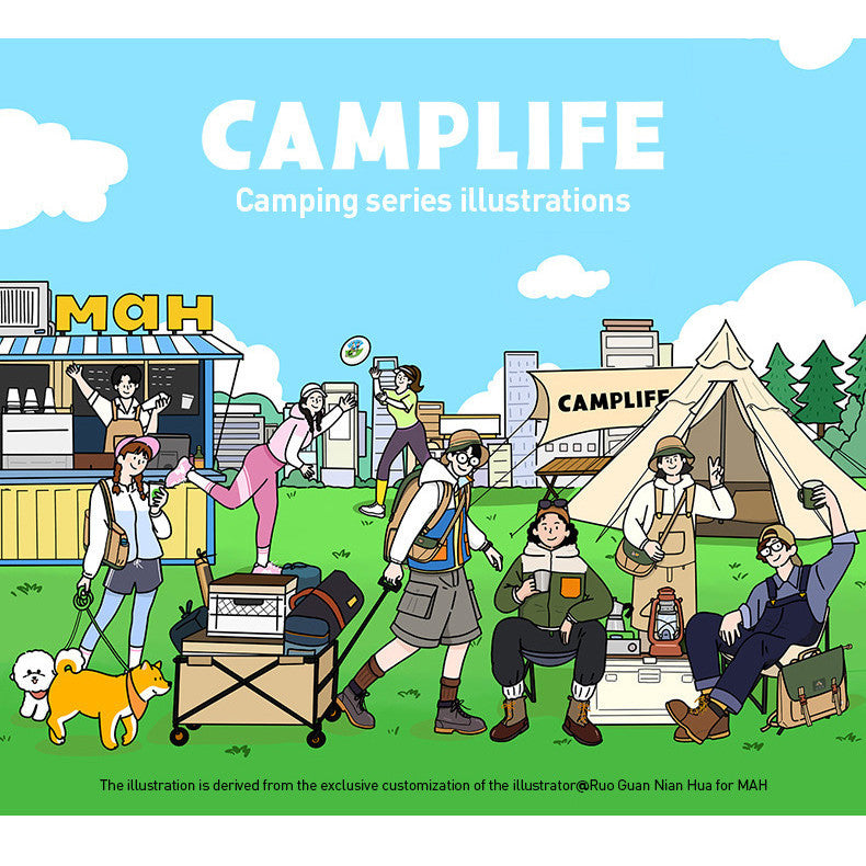 MAH Camplife กระเป๋าเป้คอมพิวเตอร์ น้ำหนักเบา ผ้ากันน้ํา 15.6 นิ้ว 16 นิ้ว