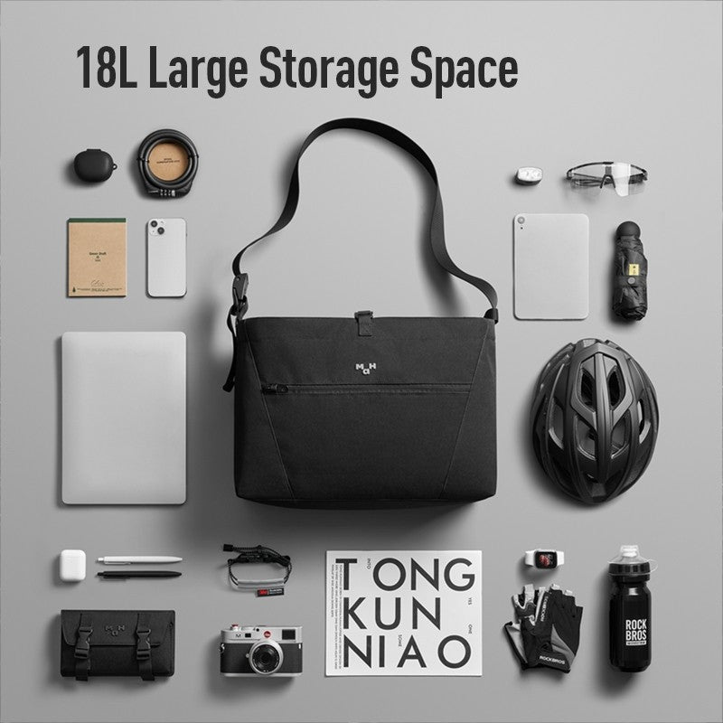 MAH Loop Crossbody กระเป๋าสะพายข้าง ขี่จักรยาน สะท้อนแสง น้ำหนักเบา ผ้ากันน้ํา 14 นิ้ว (กระเป๋าสะพายไหล่)