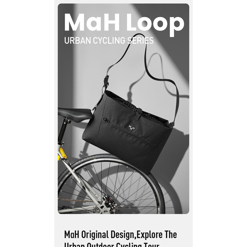 MAH Loop Crossbody กระเป๋าสะพายข้าง ขี่จักรยาน สะท้อนแสง น้ำหนักเบา ผ้ากันน้ํา 14 นิ้ว (กระเป๋าสะพายไหล่)