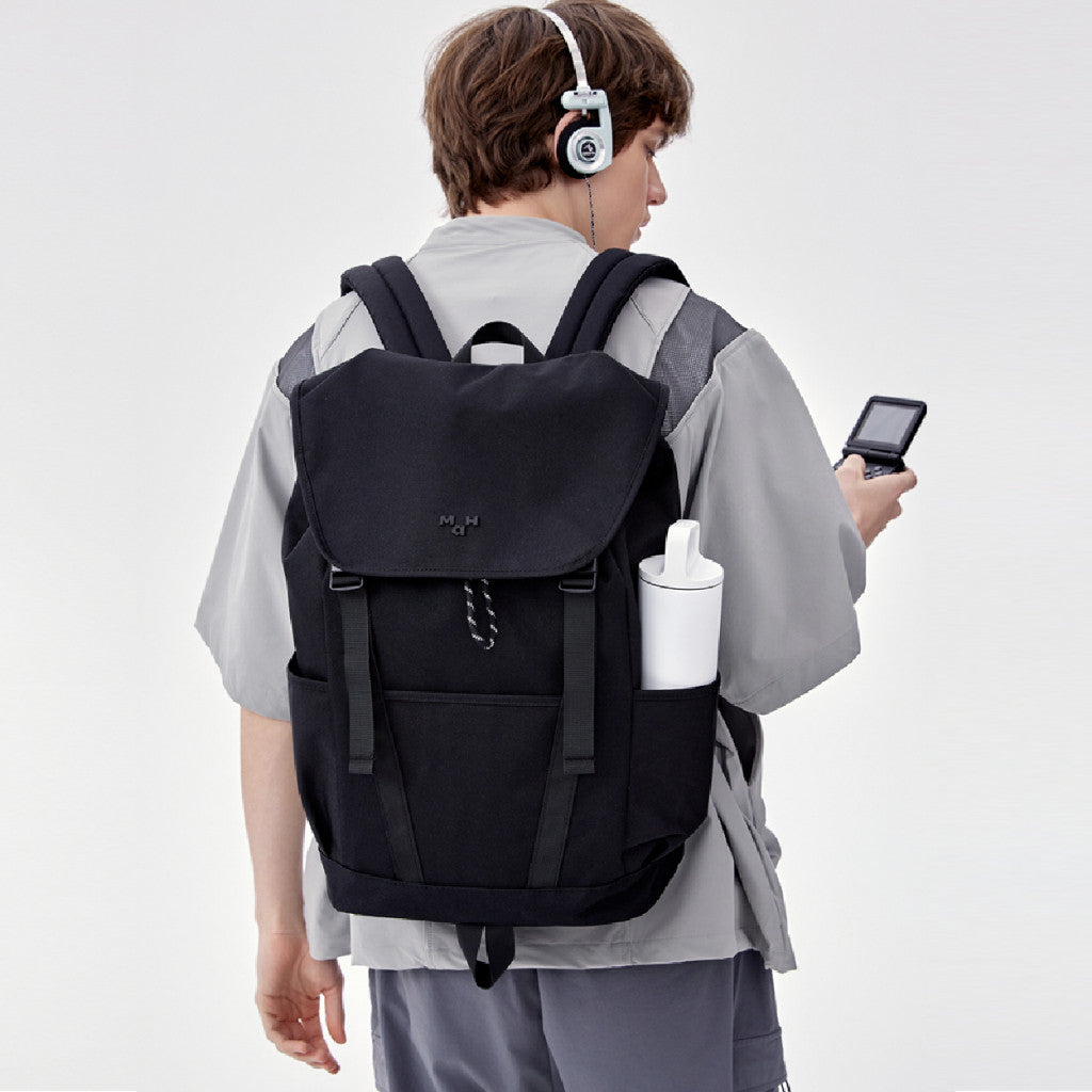MAH Tour Backpack กระเป๋าเป้คอมพิวเตอร์ น้ำหนักเบา ผ้ากันน้ํา 15.6 นิ้ว 17 นิ้ว (กระเป๋าสะพายหลัง) สีดำ