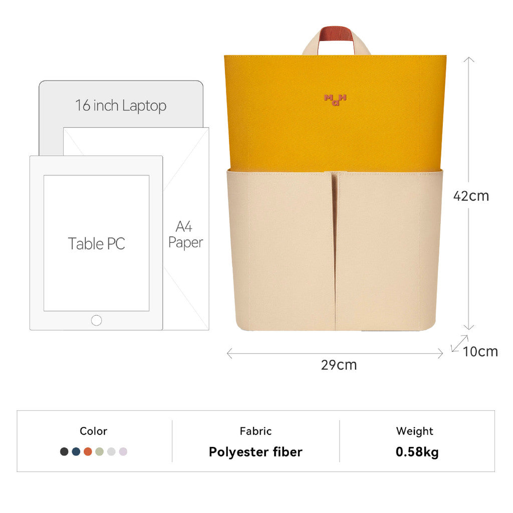 MAH Line Backpack กระเป๋าเป้คอมพิวเตอร์ น้ำหนักเบา ผ้ากันน้ํา 16 นิ้ว (กระเป๋าสะพายหลัง)
