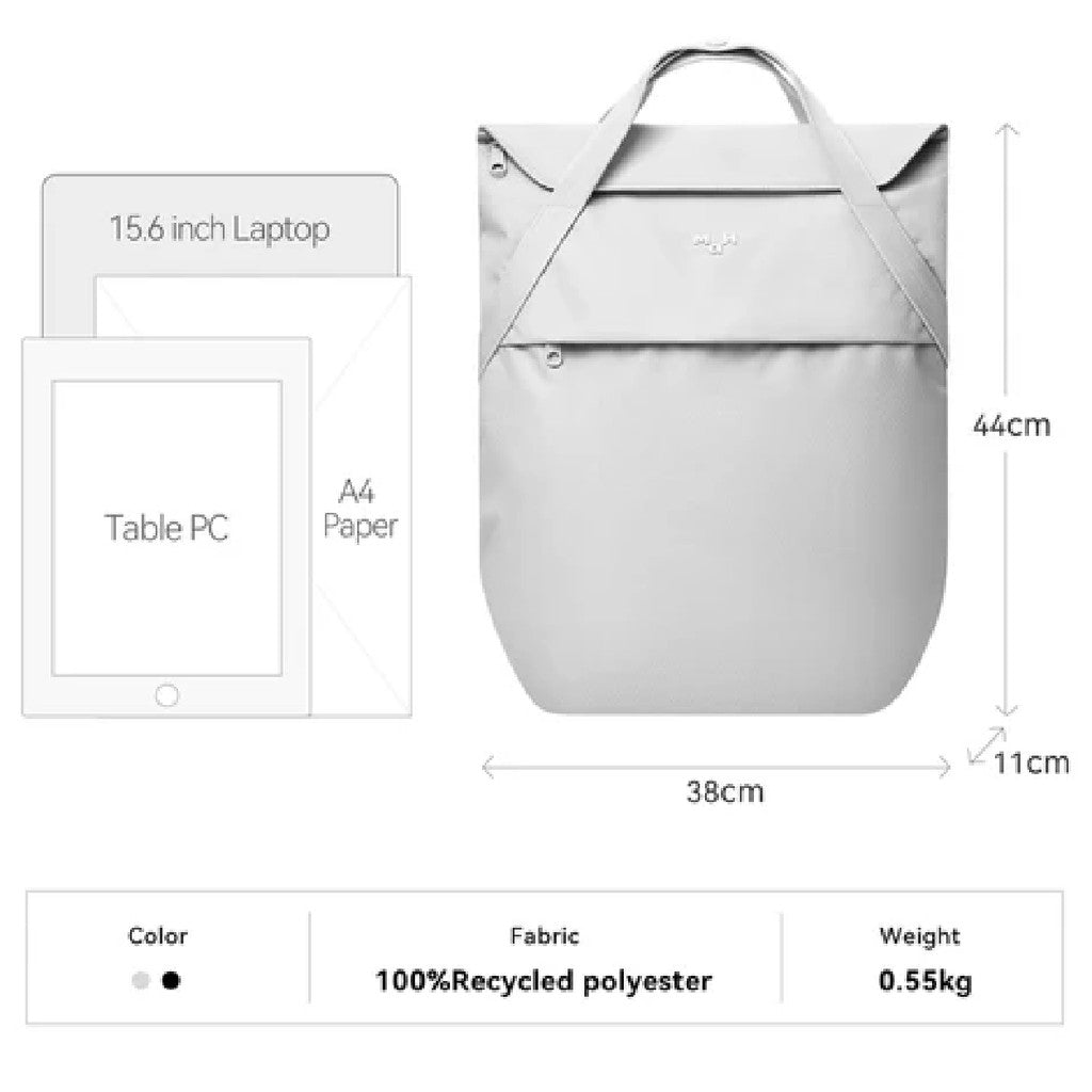 MAH Airy Backpack กระเป๋าเป้คอมพิวเตอร์ เบาพิเศษ ผ้ากันน้ํา 16 นิ้ว (กระเป๋าสะพายหลัง ยืดหยุ่น และพับได้)