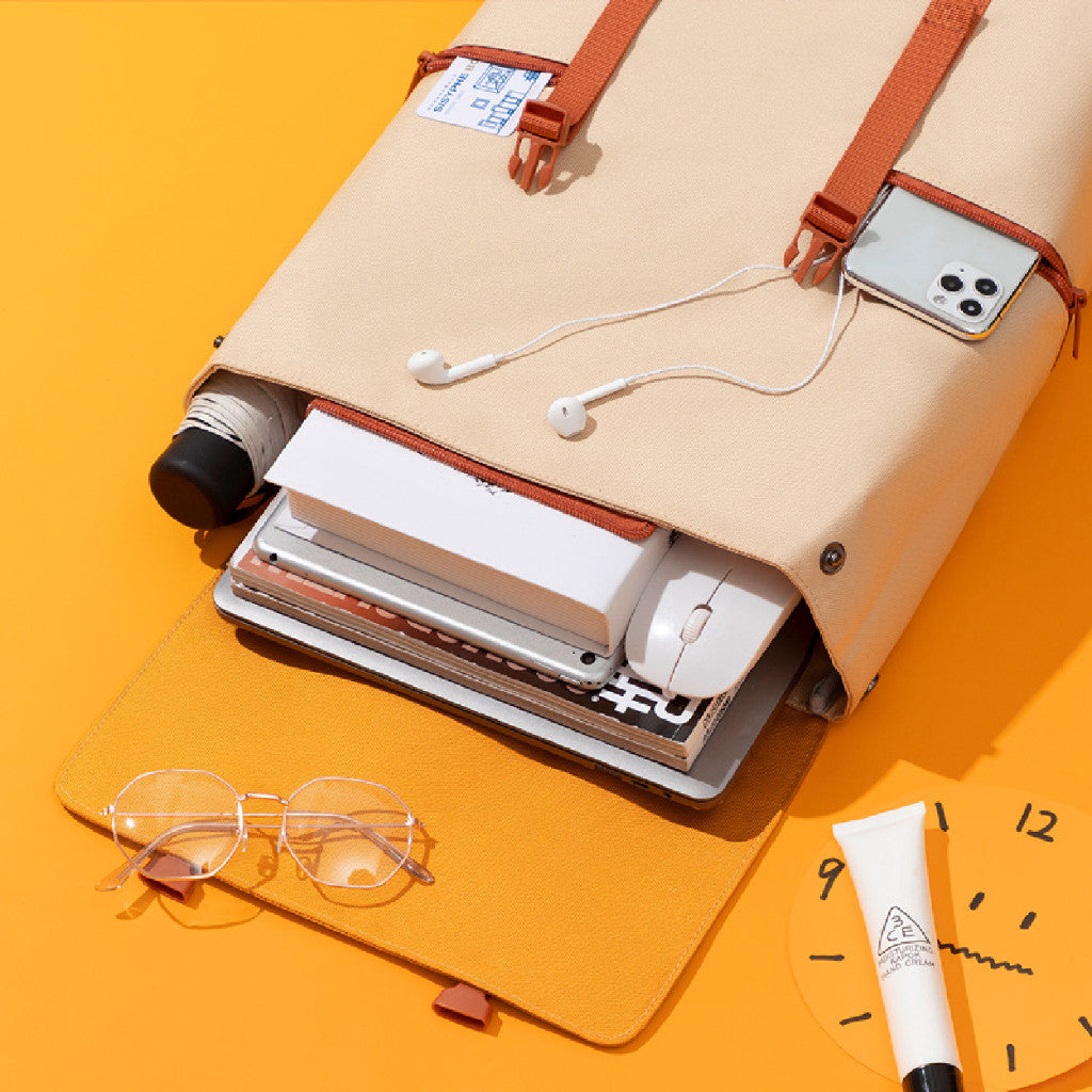 MAH Siro Backpack กระเป๋าเป้คอมพิวเตอร์ น้ำหนักเบา ผ้ากันน้ํา 14 นิ้ว 15.6 นิ้ว (กระเป๋าสะพายหลัง) สีคลาสสิก