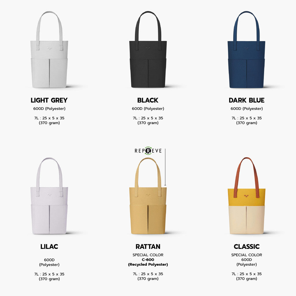 MAH Line Tote กระเป๋าโท้ท กระเป๋าสะพายไหล่ น้ำหนักเบา ผ้ากันน้ํา 14 นิ้ว (กระเป๋าสะพายข้าง คอมพิวเตอร์ จุ