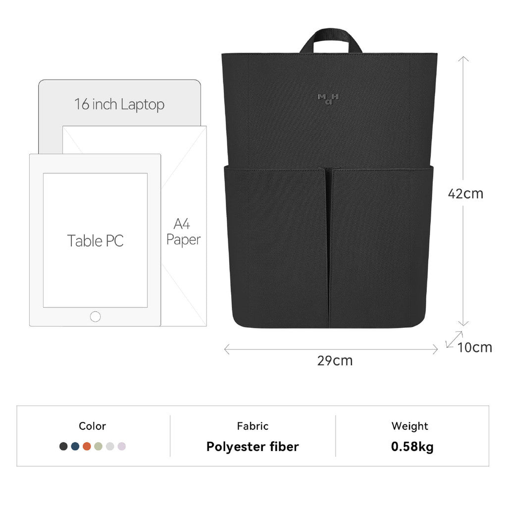 MAH Line Backpack กระเป๋าเป้คอมพิวเตอร์ น้ำหนักเบา ผ้ากันน้ํา 16 นิ้ว (กระเป๋าสะพายหลัง)