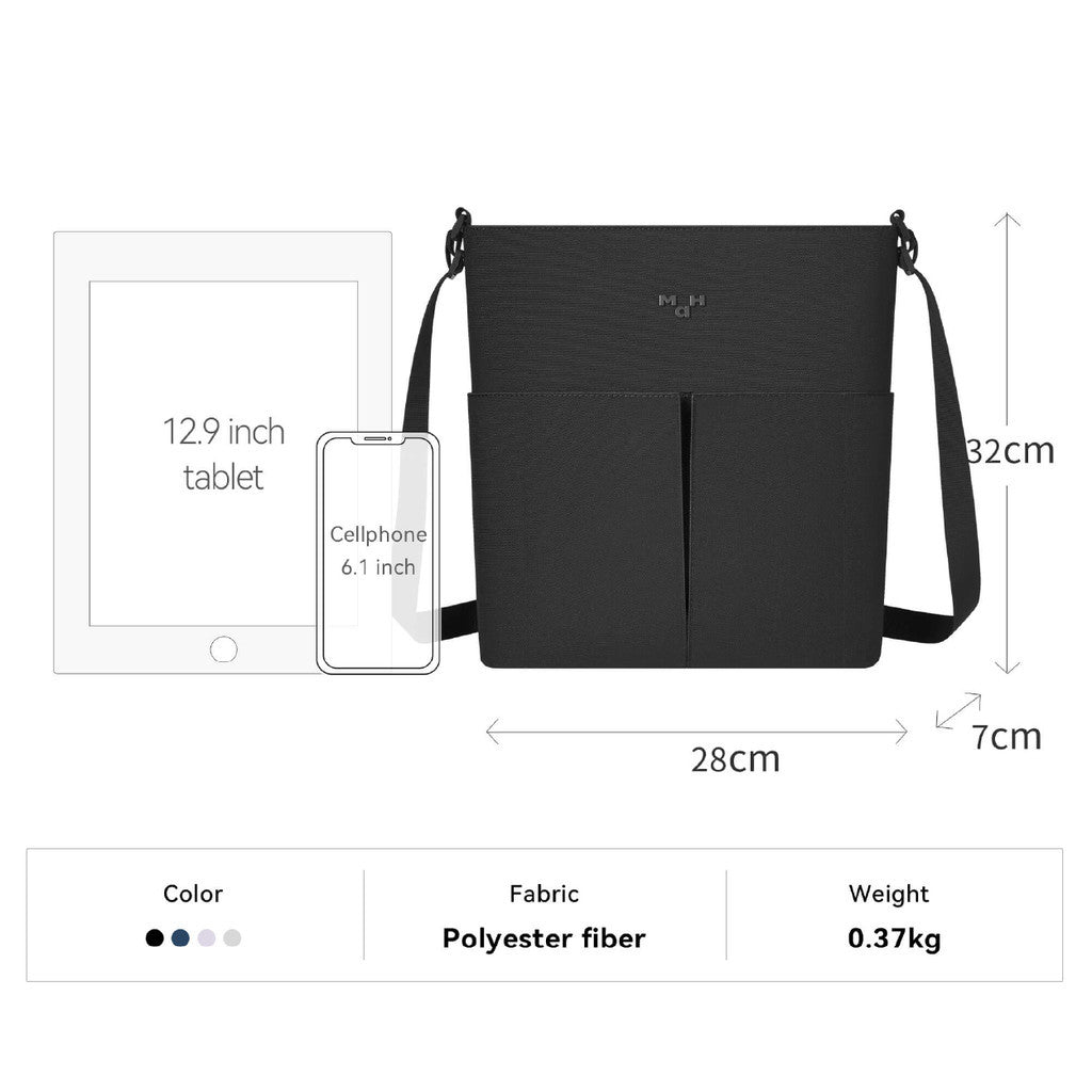 MAH Line Crossbody กระเป๋าสะพายข้าง น้ำหนักเบา ผ้ากันน้ํา 13 นิ้ว (กระเป๋าสะพายไหล่)