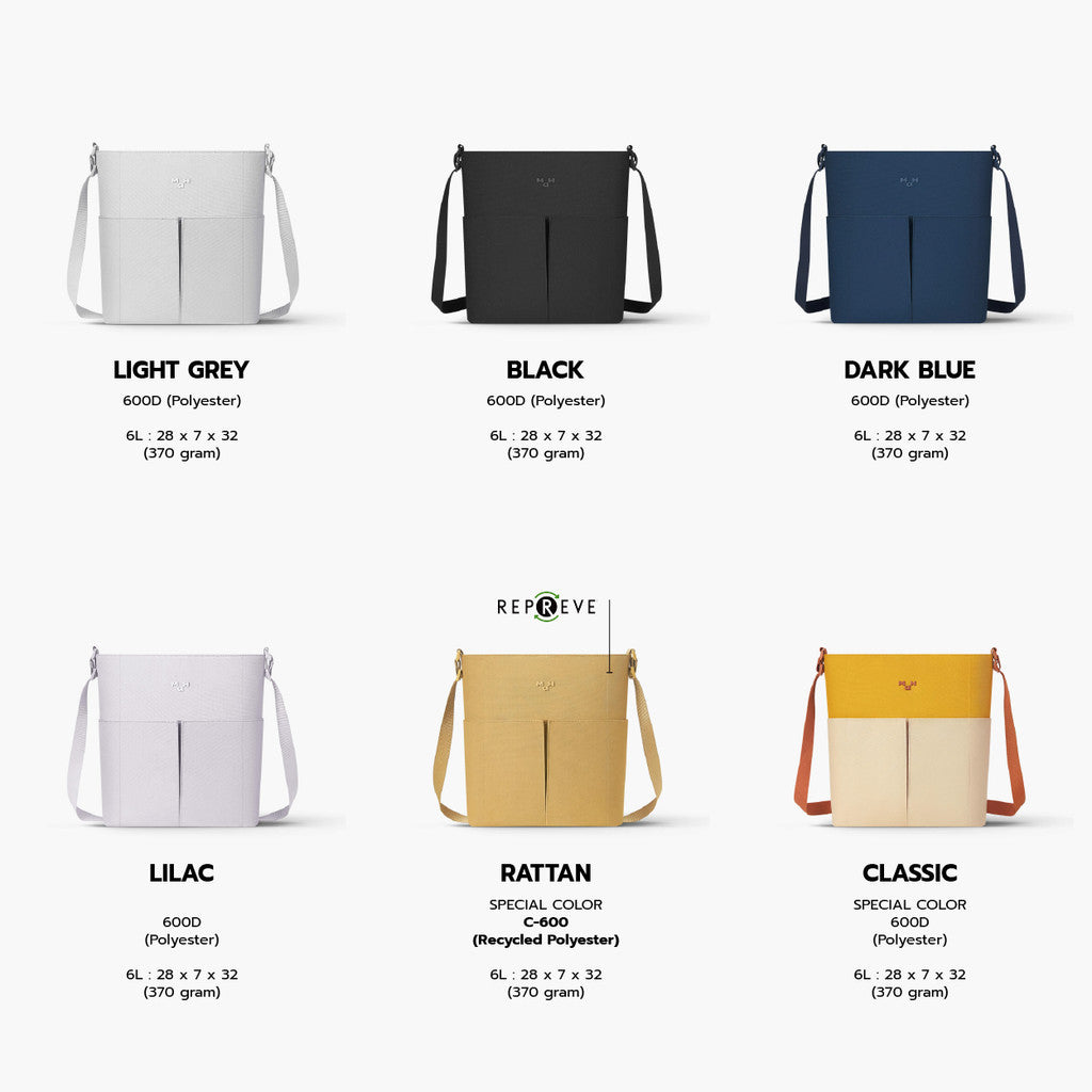 MAH Line Crossbody กระเป๋าสะพายข้าง น้ำหนักเบา ผ้ากันน้ํา 13 นิ้ว (กระเป๋าสะพายไหล่)