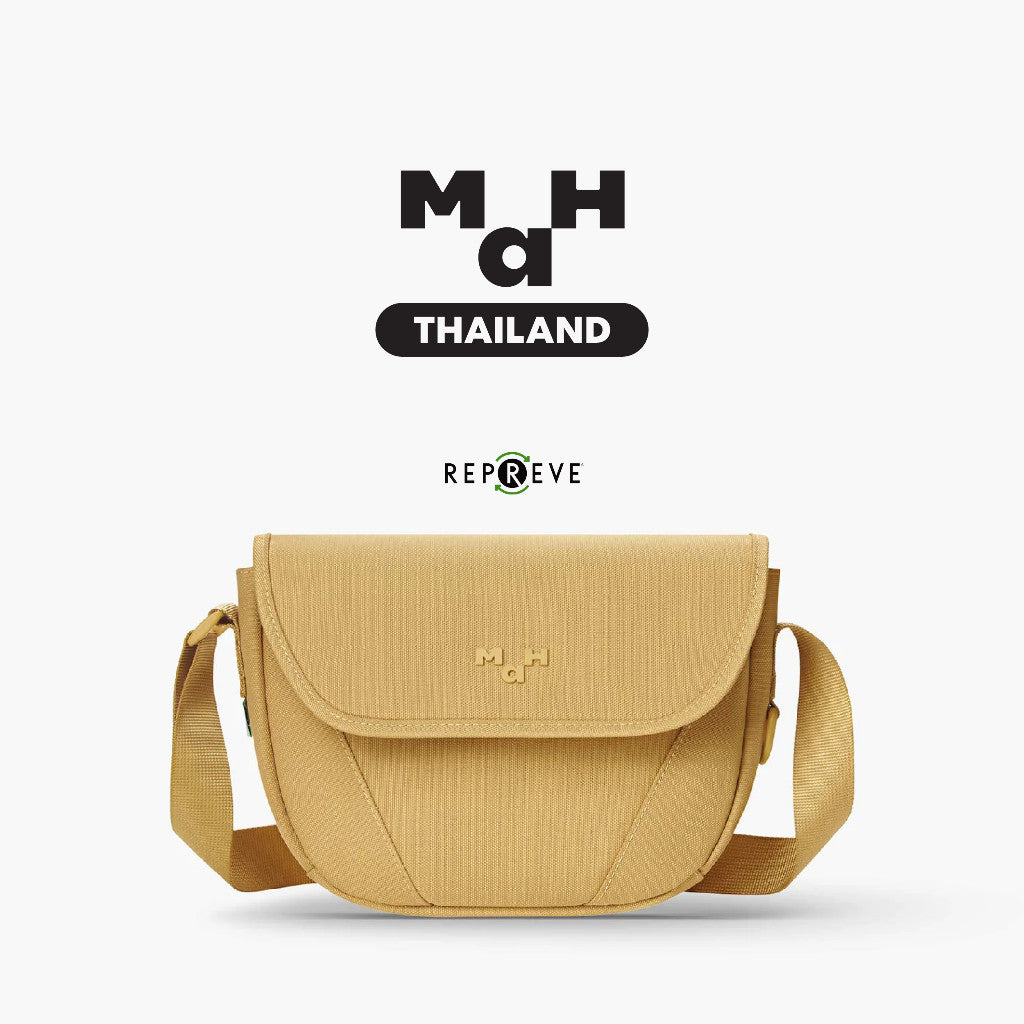 MAH Young Crossbody Shuttle กระเป๋าสะพายข้าง น้ำหนักเบา ผ้ากันน้ํา 6 นิ้ว (กระเป๋าสะพายไหล่) สีดำ
