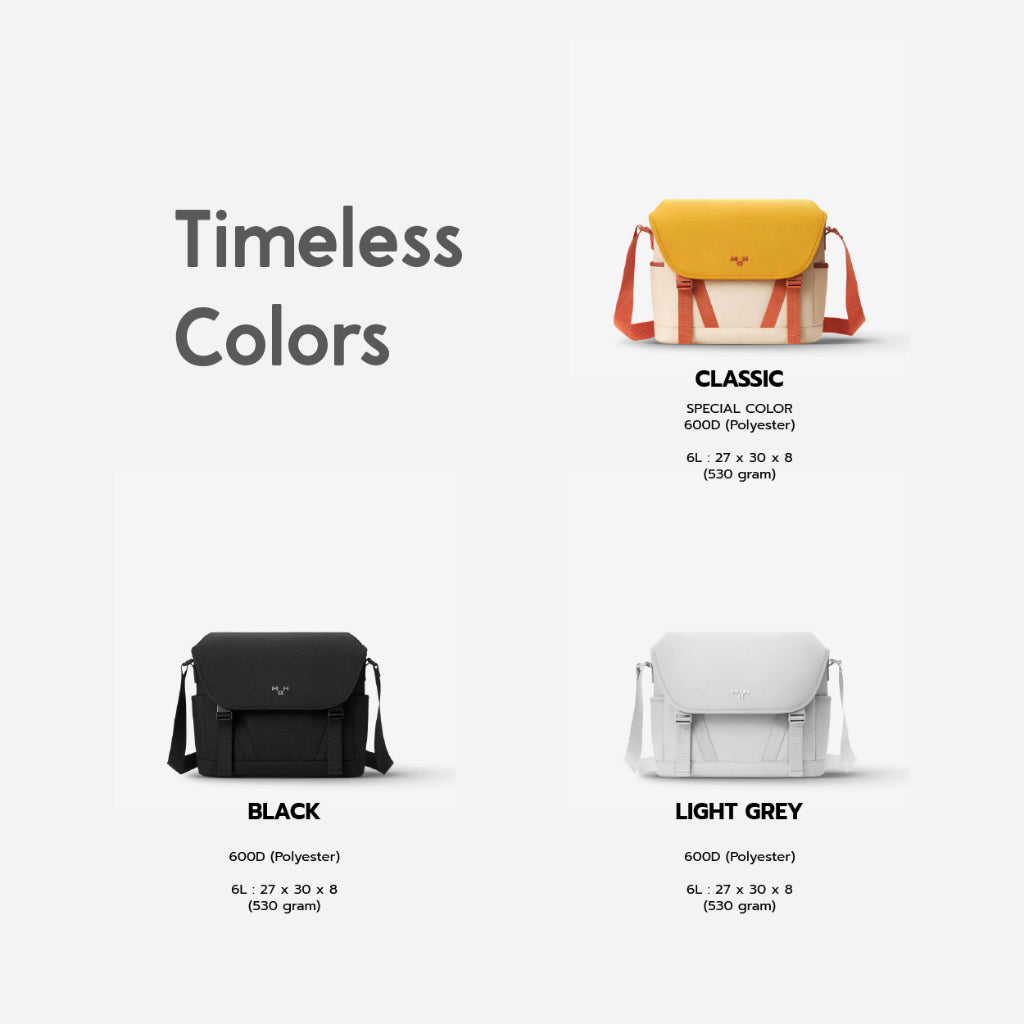 MAH Tour Crossbody กระเป๋าสะพายข้าง น้ำหนักเบา ผ้ากันน้ํา 8 นิ้ว (กระเป๋าสะพายไหล่)