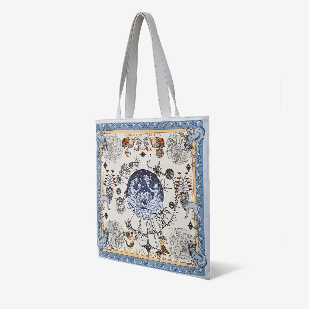 MAH Printing Tote กระเป๋าโท้ท กระเป๋าสะพายไหล่ น้ำหนักเบา ผ้ากันน้ํา 14 นิ้ว (กระเป๋าสะพายข้าง จุเยอะ ช่องเยอะ)