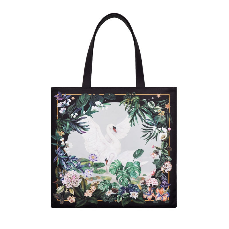 MAH Printing Tote กระเป๋าโท้ท กระเป๋าสะพายไหล่ น้ำหนักเบา ผ้ากันน้ํา 14 นิ้ว (กระเป๋าสะพายข้าง จุเยอะ ช่องเยอะ)