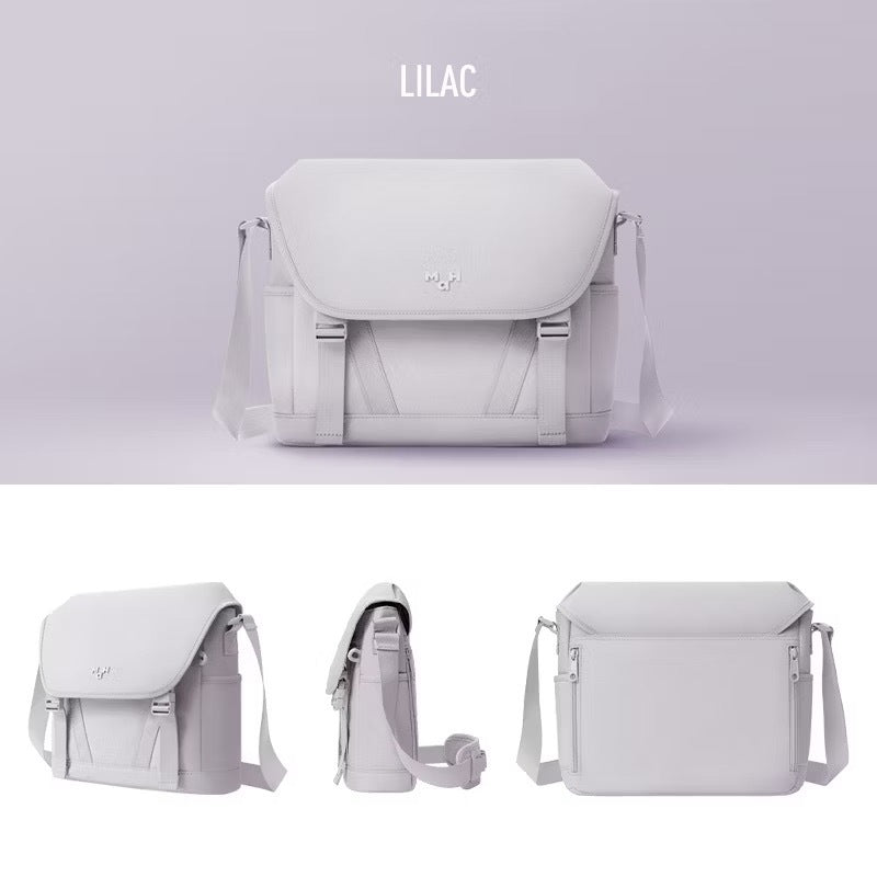 MAH Tour Crossbody กระเป๋าสะพายข้าง น้ำหนักเบา ผ้ากันน้ํา 8 นิ้ว (กระเป๋าสะพายไหล่) สีขาว