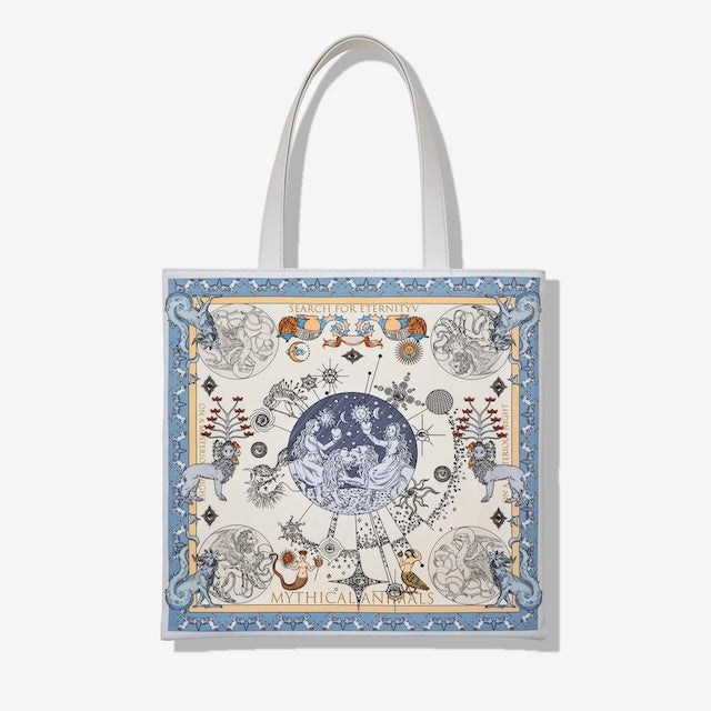 MAH Printing Tote กระเป๋าโท้ท กระเป๋าสะพายไหล่ น้ำหนักเบา ผ้ากันน้ํา 14 นิ้ว (กระเป๋าสะพายข้าง จุเยอะ ช่องเยอะ)