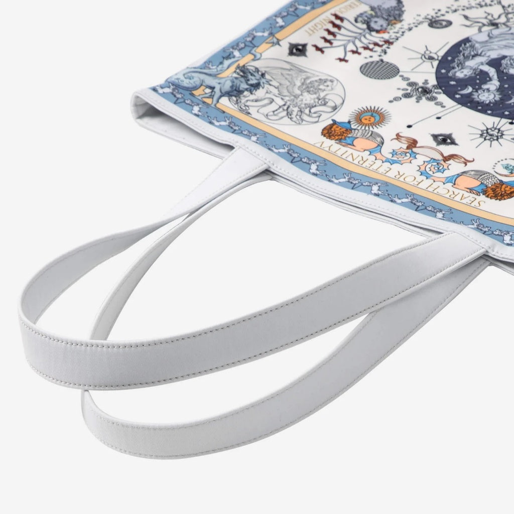MAH Printing Tote กระเป๋าโท้ท กระเป๋าสะพายไหล่ น้ำหนักเบา ผ้ากันน้ํา 14 นิ้ว (กระเป๋าสะพายข้าง จุเยอะ ช่องเยอะ)