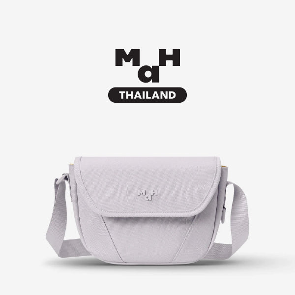 MAH Young Crossbody Shuttle กระเป๋าสะพายข้าง น้ำหนักเบา ผ้ากันน้ํา 6 นิ้ว (กระเป๋าสะพายไหล่) สีขาว