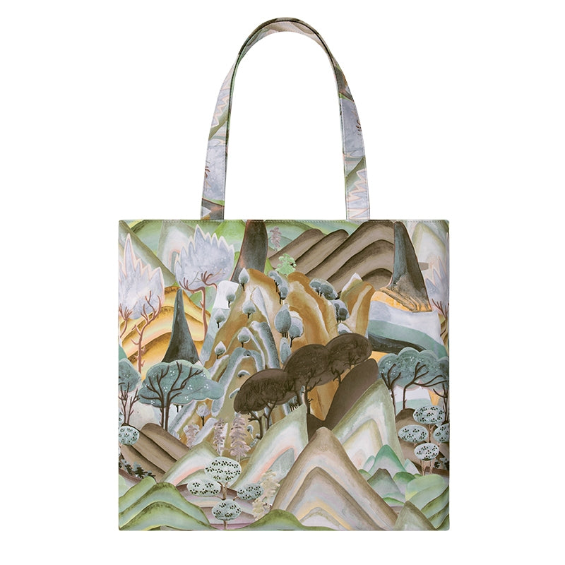 MAH Printing Tote กระเป๋าโท้ท กระเป๋าสะพายไหล่ น้ำหนักเบา ผ้ากันน้ํา 14 นิ้ว (กระเป๋าสะพายข้าง จุเยอะ ช่องเยอะ)