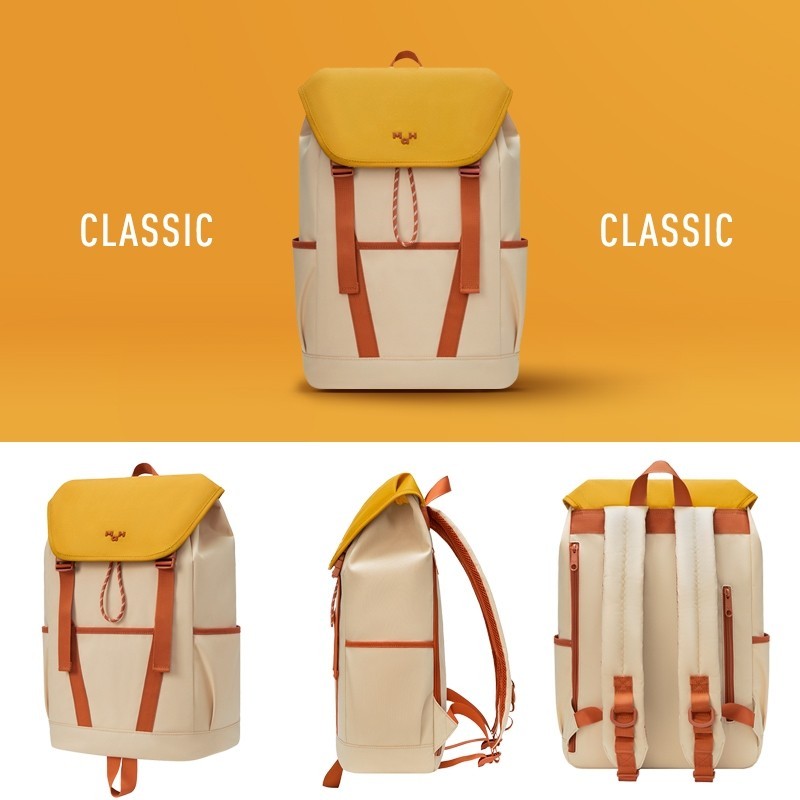 MAH Tour Backpack กระเป๋าเป้คอมพิวเตอร์ น้ำหนักเบา ผ้ากันน้ํา 15.6 นิ้ว 17 นิ้ว (กระเป๋าสะพายหลัง) สีคลาสสิก