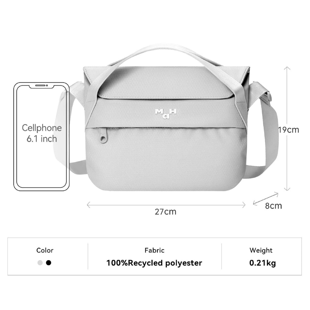 MAH Airy Crossbody กระเป๋าสะพายข้าง เบาพิเศษ ผ้ากันน้ํา 7 นิ้ว (กระเป๋าถือ กระเป๋าสะพายไหล่ ยืดหยุ่น และพ