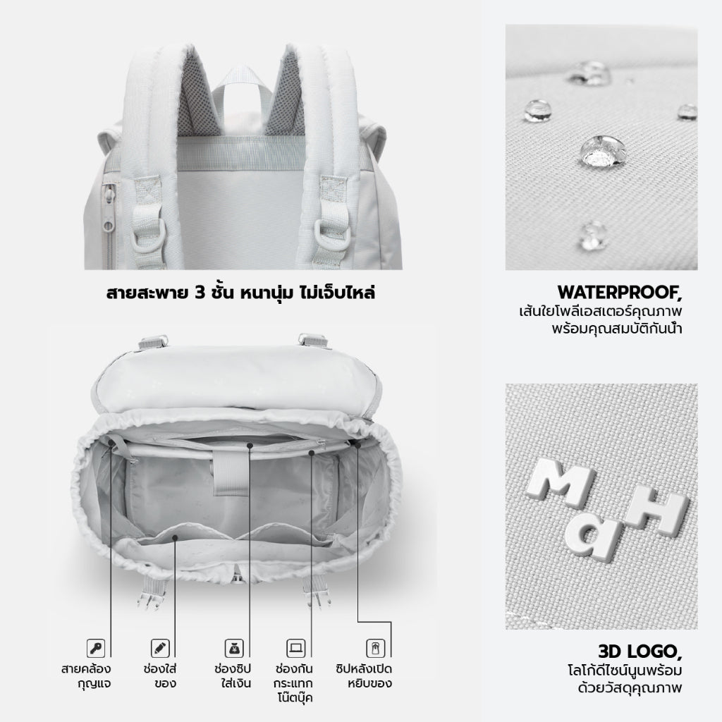 MAH Recycled Tire กระเป๋าเป้คอมพิวเตอร์ ทำจากยางรีไซเคิล 15.6 นิ้ว 16 นิ้ว