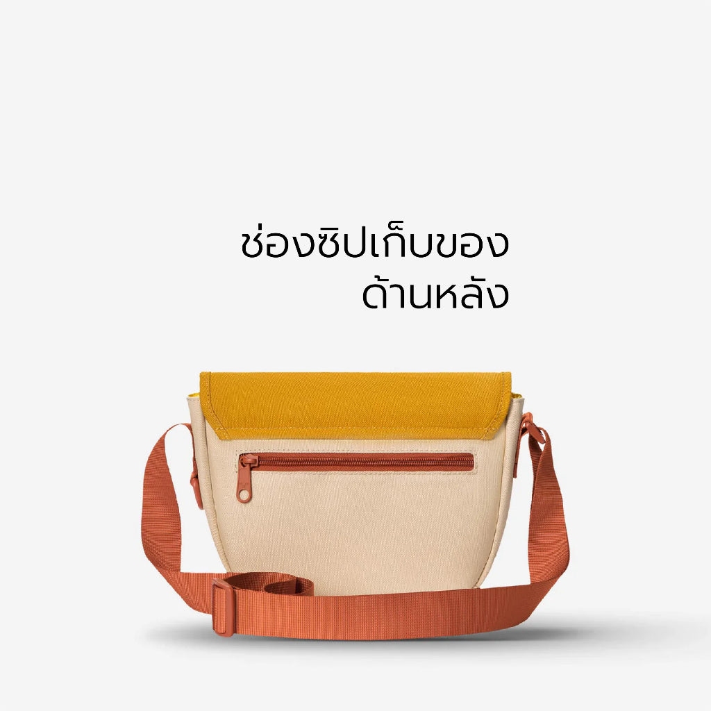 MAH Young Crossbody Shuttle กระเป๋าสะพายข้าง น้ำหนักเบา ผ้ากันน้ํา 6 นิ้ว (กระเป๋าสะพายไหล่) สีดำ