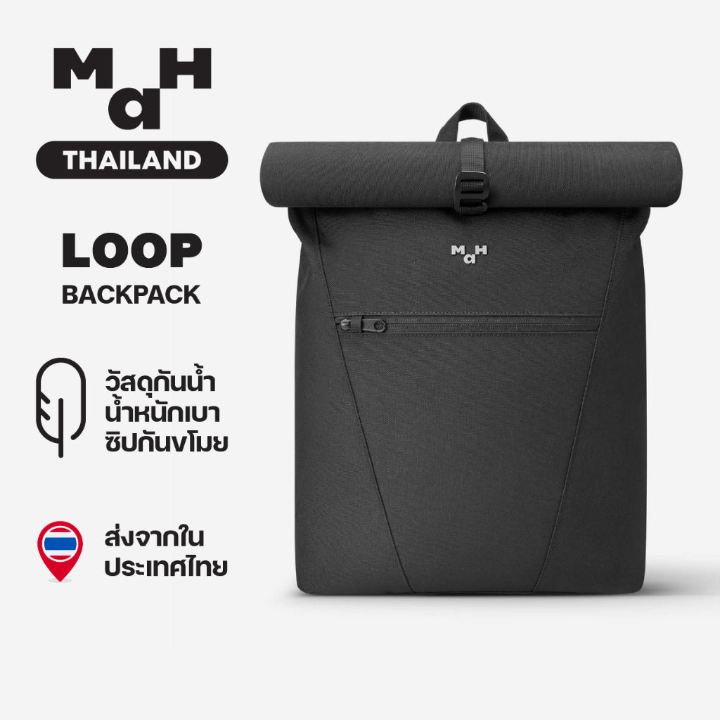 MAH Loop Bankpack กระเป๋าเป้คอมพิวเตอร์ ขี่จักรยาน สะท้อนแสง น้ำหนักเบา ผ้ากันน้ํา 14 นิ้ว (กระเป๋าสะพายหลัง)