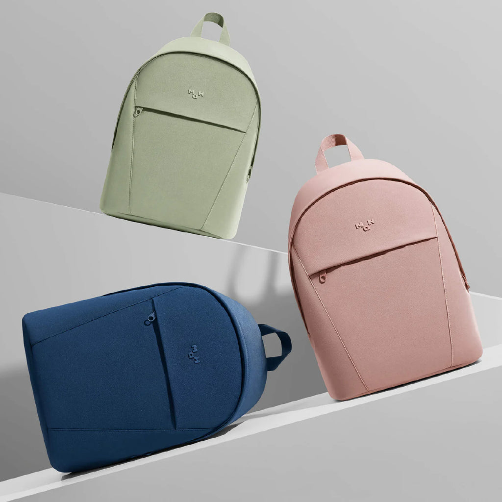 MAH Vital Backpack กระเป๋าเป้สะพายหลัง ขนาดเล็ก น้ำหนักเบา ผ้ากันน้ํา 13 นิ้ว (กระเป๋าเป้ กระเป๋านักเรียน) สีขาว