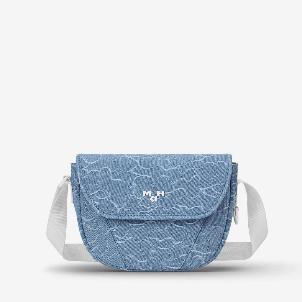 MAH Young Crossbody Shuttle กระเป๋าสะพายข้าง น้ำหนักเบา ผ้ากันน้ํา 6 นิ้ว (กระเป๋าสะพายไหล่) สีขาว